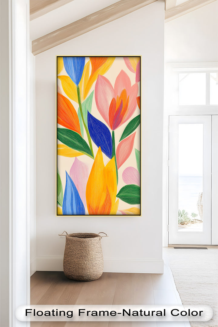 Whimsical Garden – Abstract Botanical Oil Painting