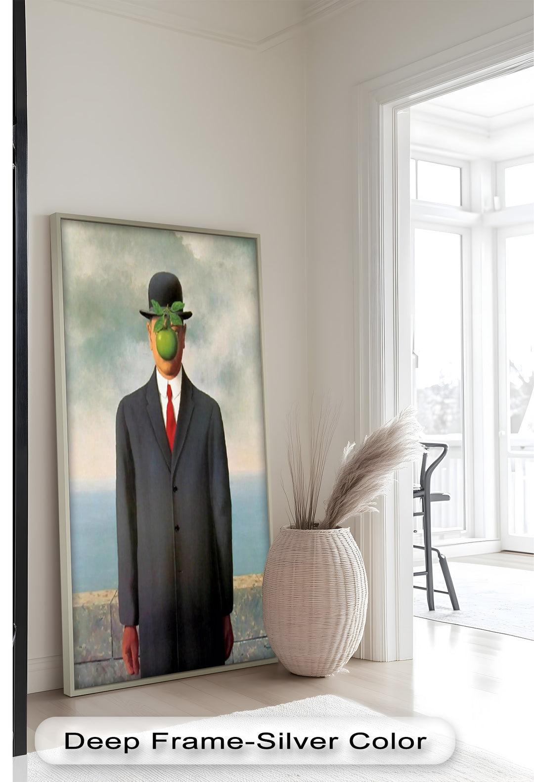 The Apple Enigma – Surrealist Gentleman Oil Painting