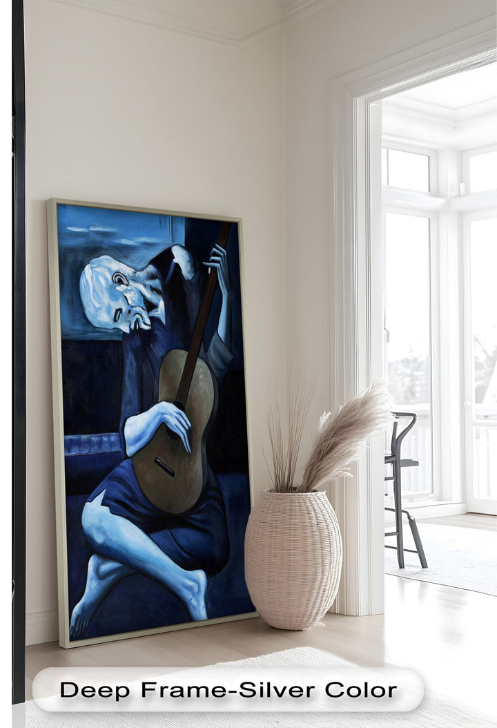 Melancholy Strings – Blue Period Picasso Oil Painting