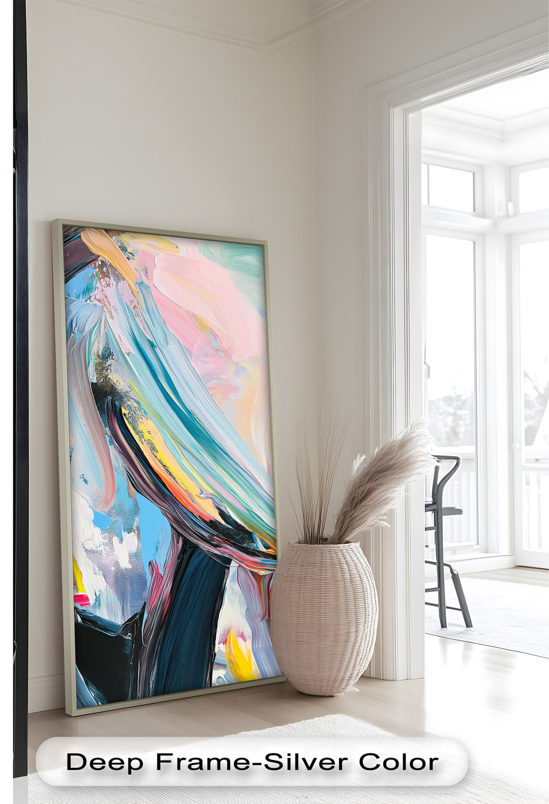 Electric Dreams – Abstraktes Ölgemälde mit lebendigem Wirbel