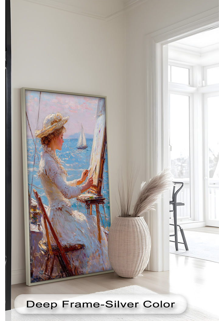 Seaside Muse – Impressionist Oil Painting