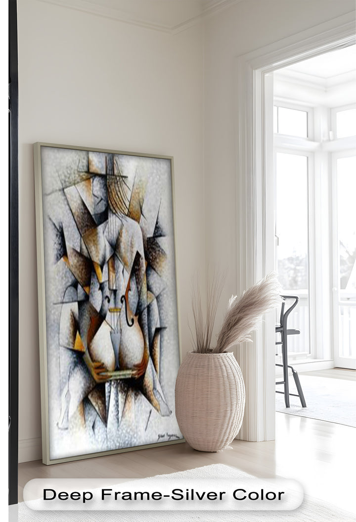 Cubist Nude with Violin - Picasso Oil Painting