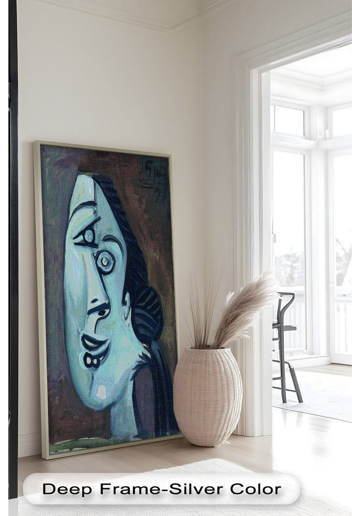 Twilight Gaze – Surreal Blue Picasso Oil Painting