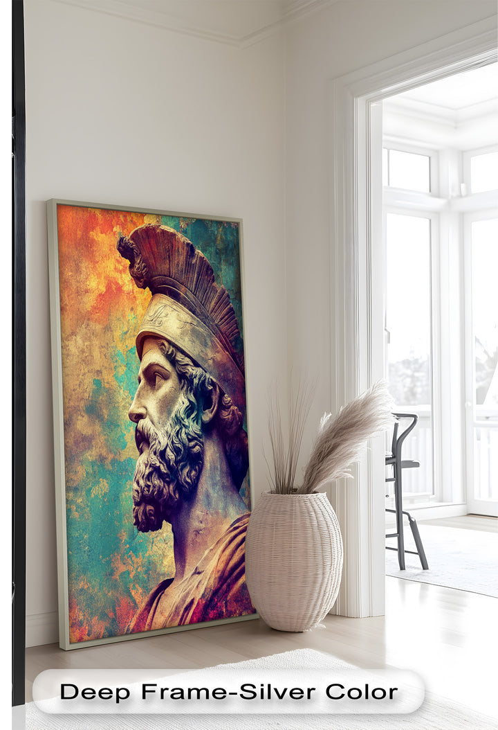 Greek Hero Bust - Mythology Oil Painting