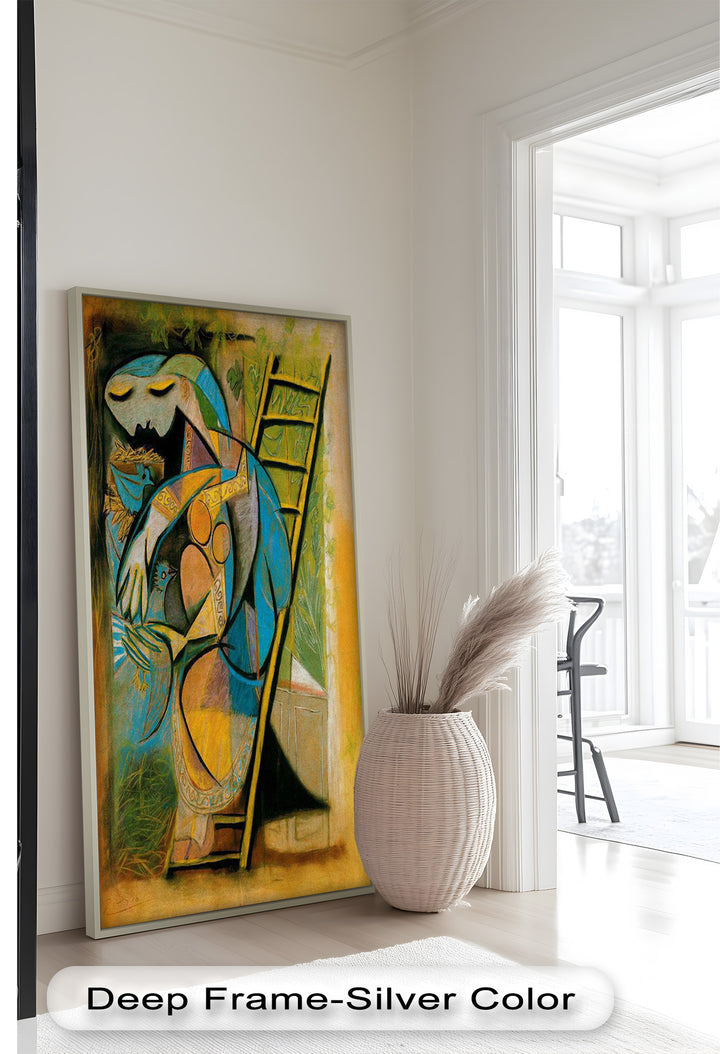 Nest of Peace – Symbolic Cubist Oil Painting
