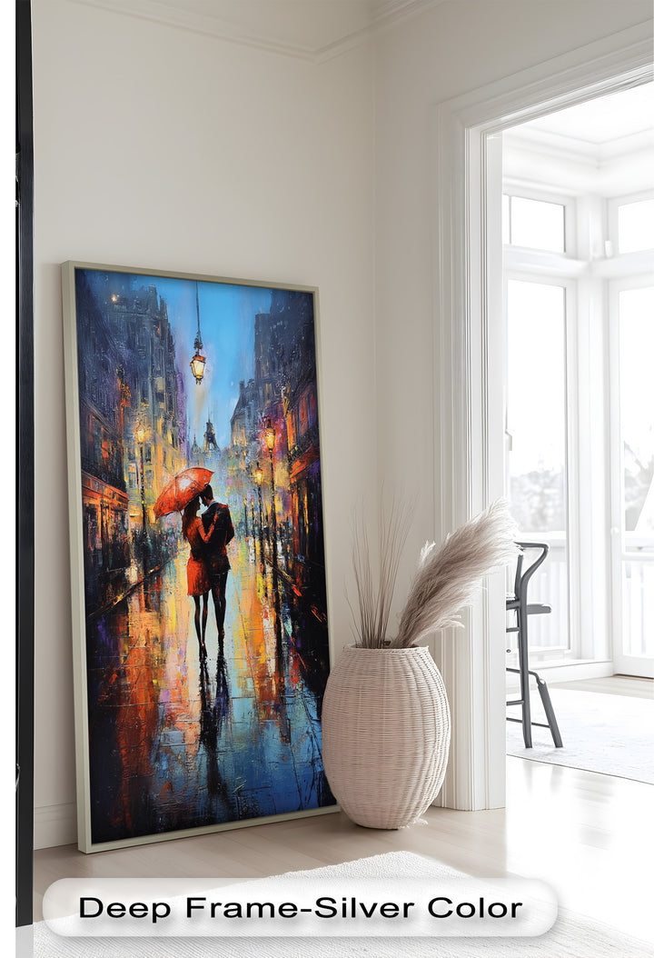 Parisian Embrace – Love Oil Painting