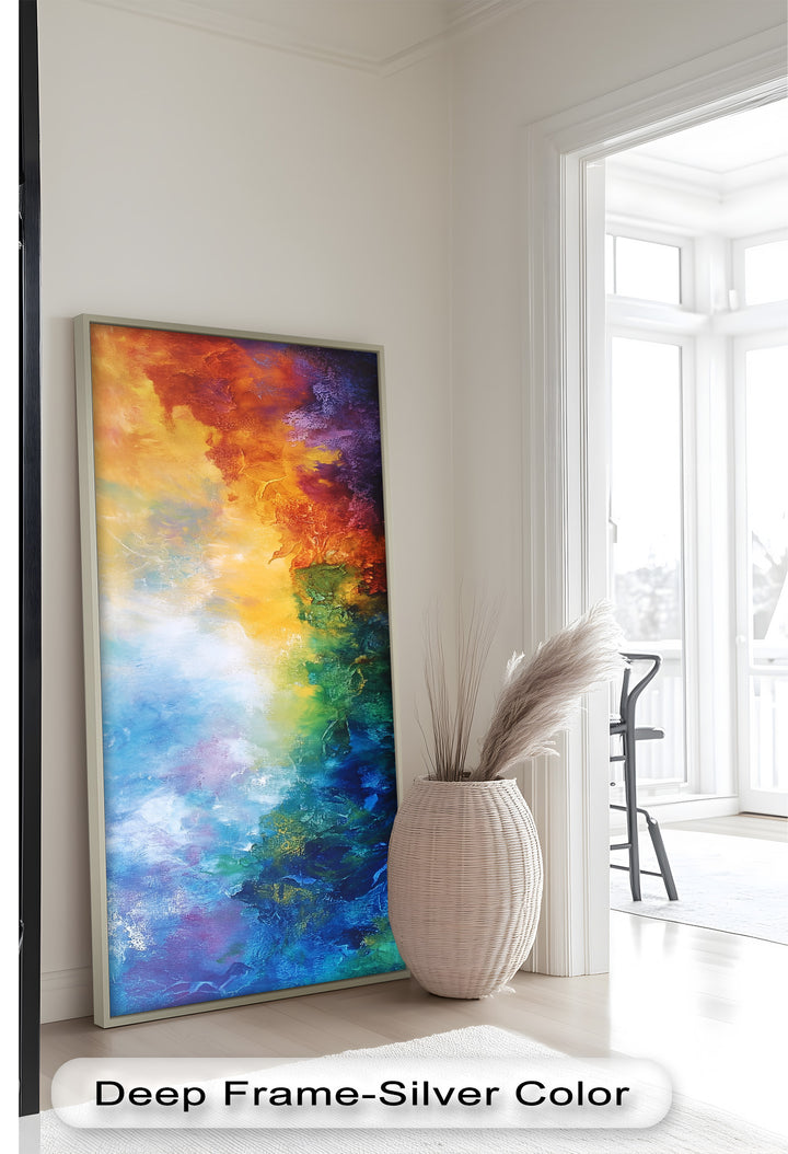 Celestial Vortex – Dreamlike Color Fade Abstract Oil Painting