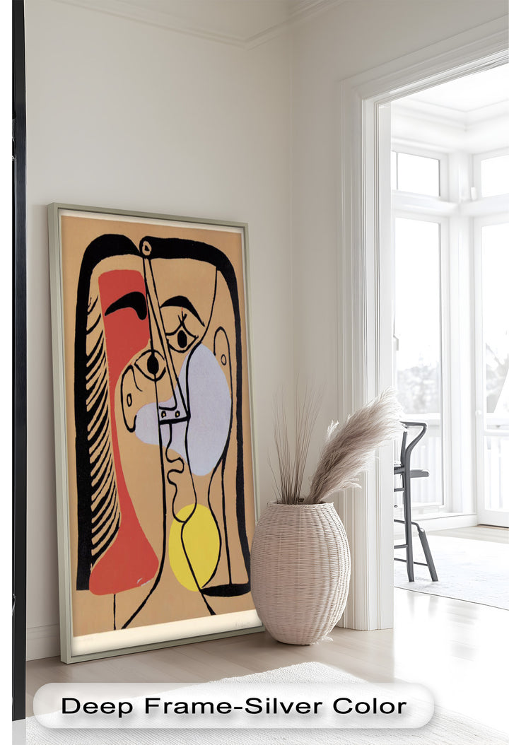 Geometric Gaze – Abstract Dual-Faced Portrait Picasso Oil Painting