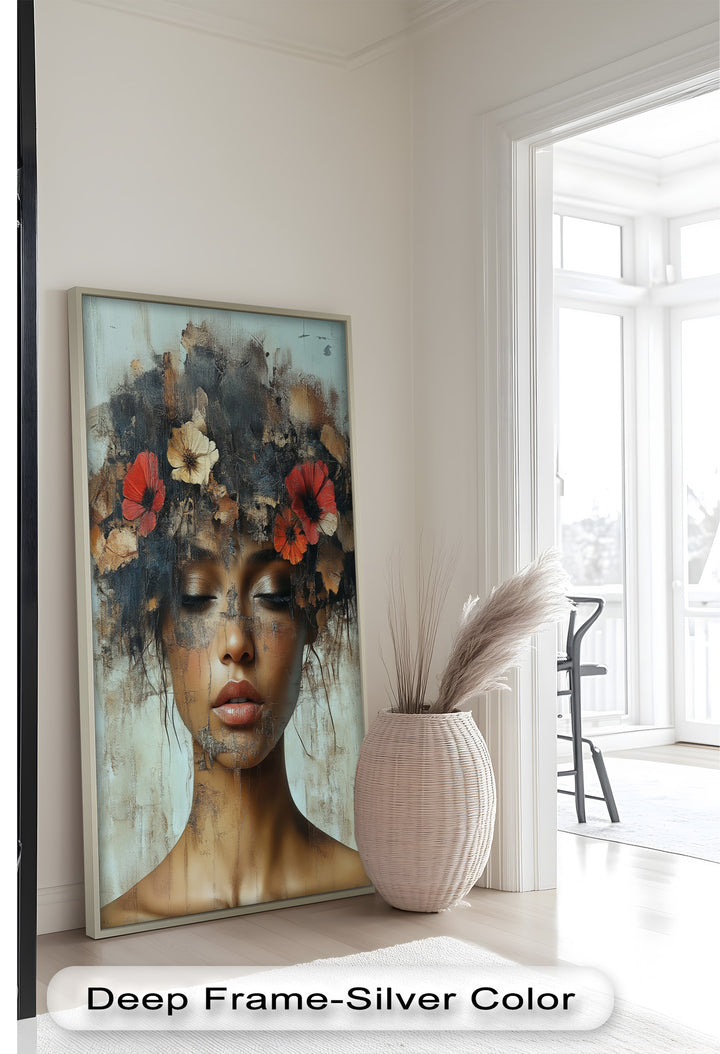 Autumn Reverie – Ethereal Boho Flower Oil Painting