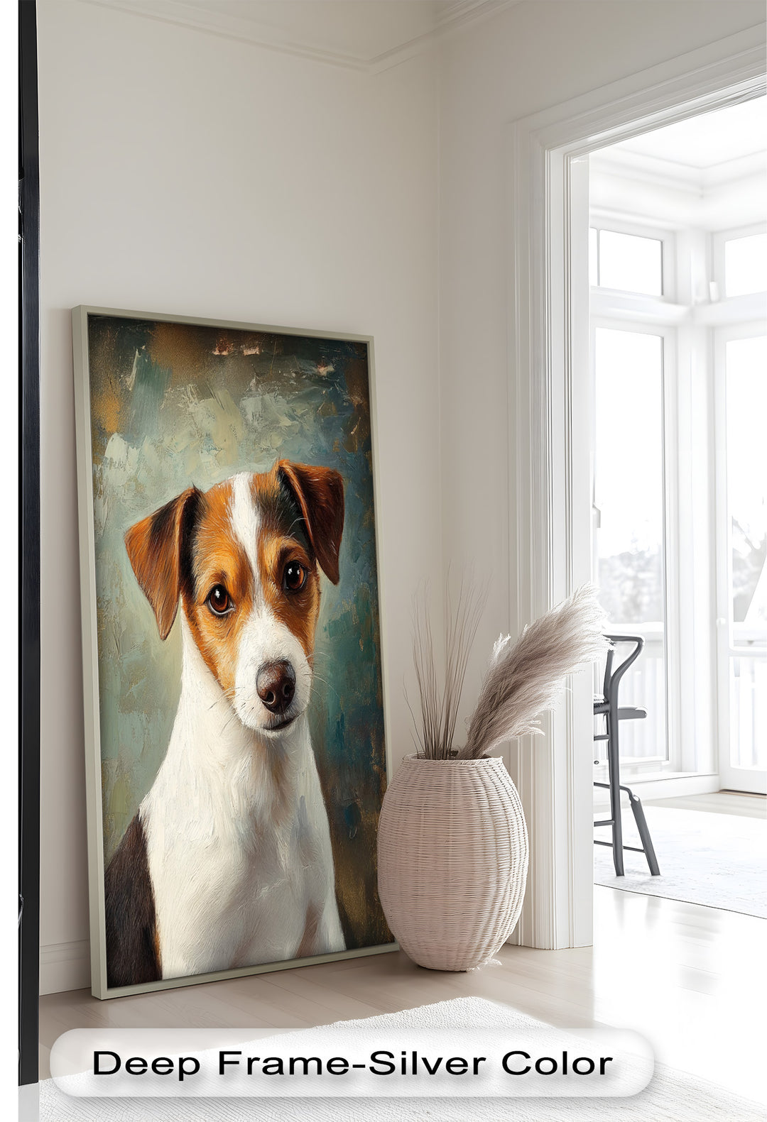 Jack Russell Portrait mit seelenvollem Blick - Tierölgemälde