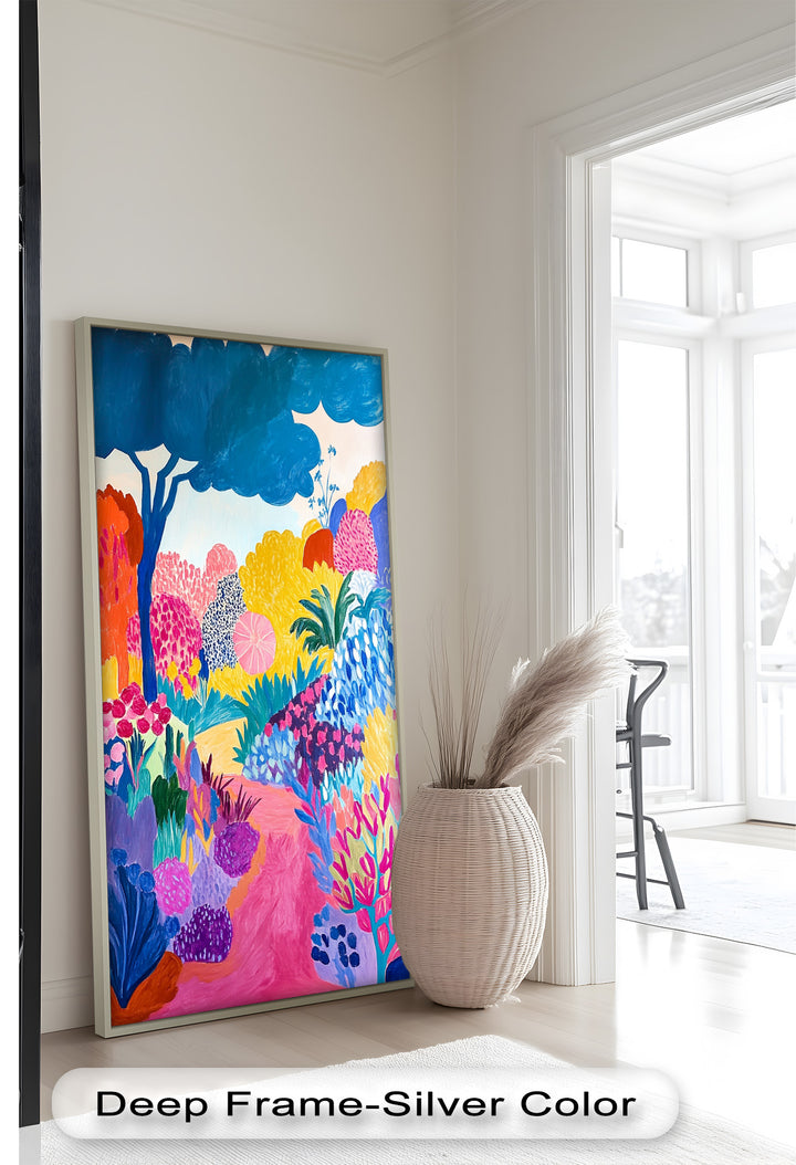 Vibrant Fauvist Garden – Expressive Nature Oil Painting