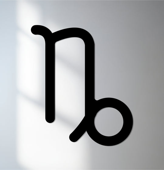Highlighting the edge and borders of this Capricorn zodiac symbol, it's a unique piece of metal art for wall.