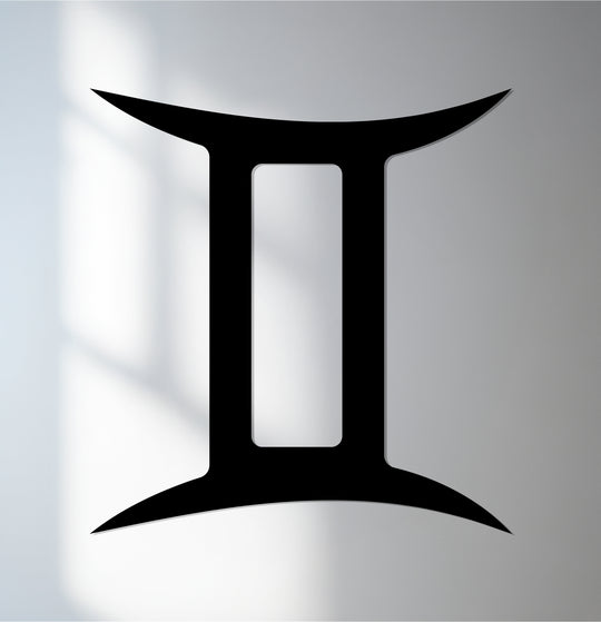The stillness of the Gemini zodiac symbol in this metal wall decor captures the serene essence of astrology.