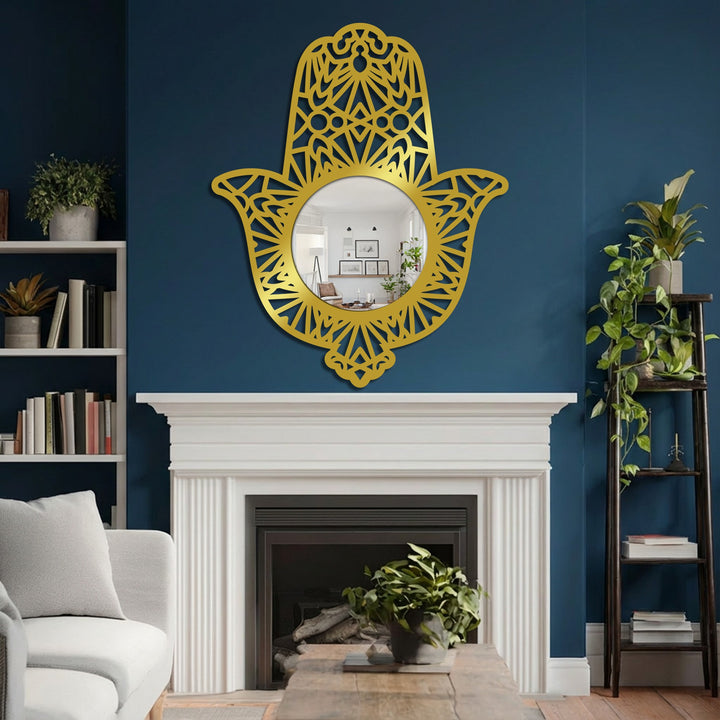 black hamsa mirror wall decor