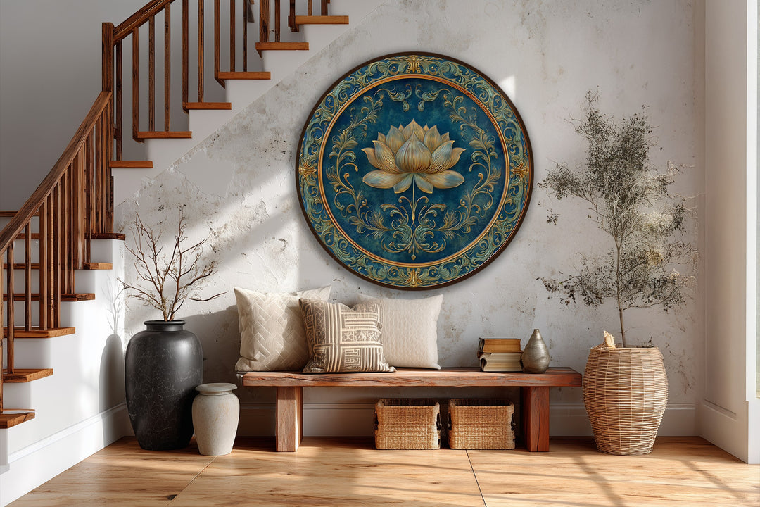 lotus medallion style wall art