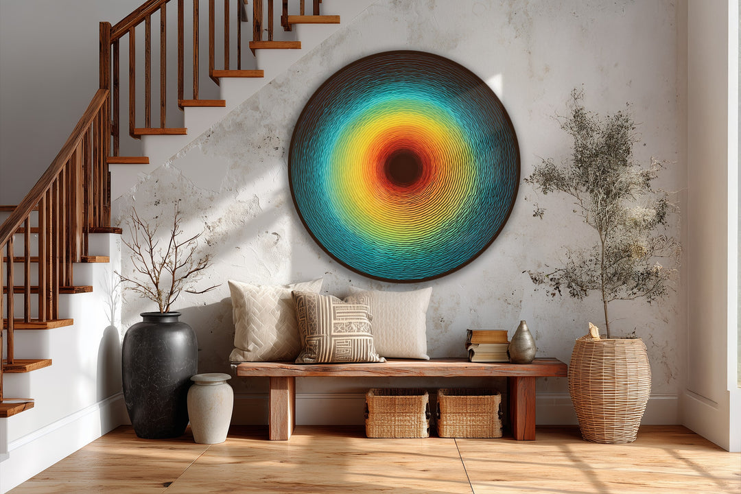 textured gradient circular artwork
