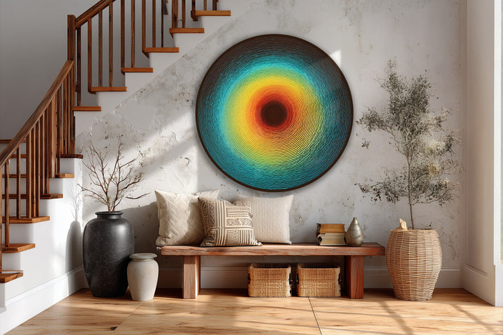 textured gradient circular artwork