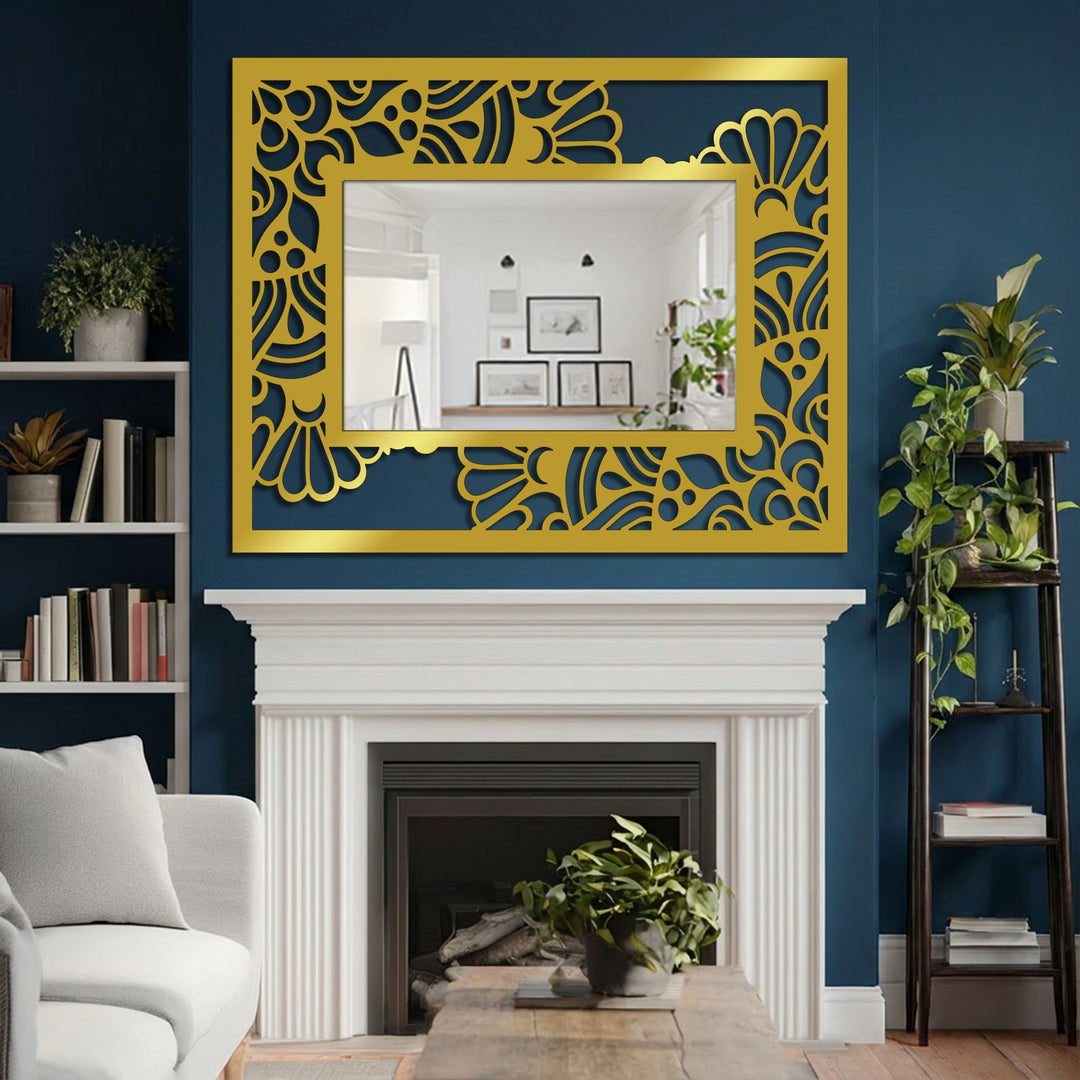 contemporary botanical mirror