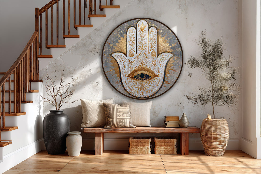 protective symbol round painting