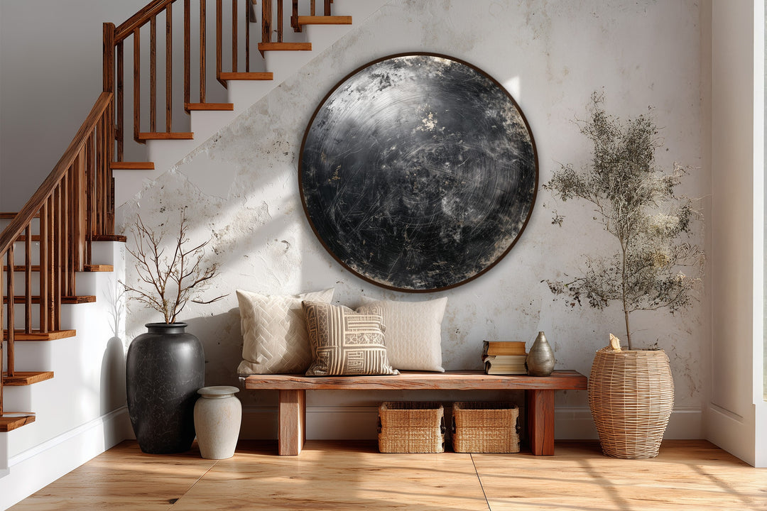 dark metallic abstract wall décor