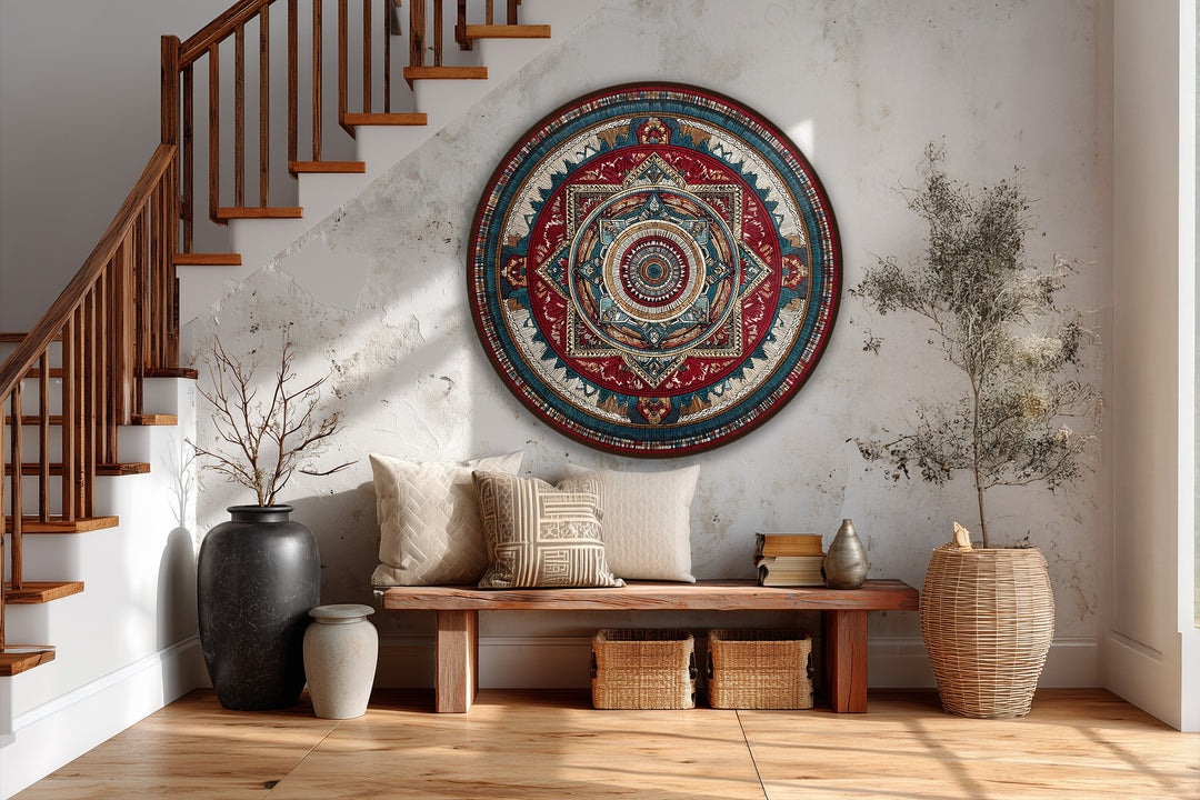 round pattern oil artwork