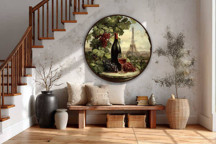 red wine and grapes artwork
