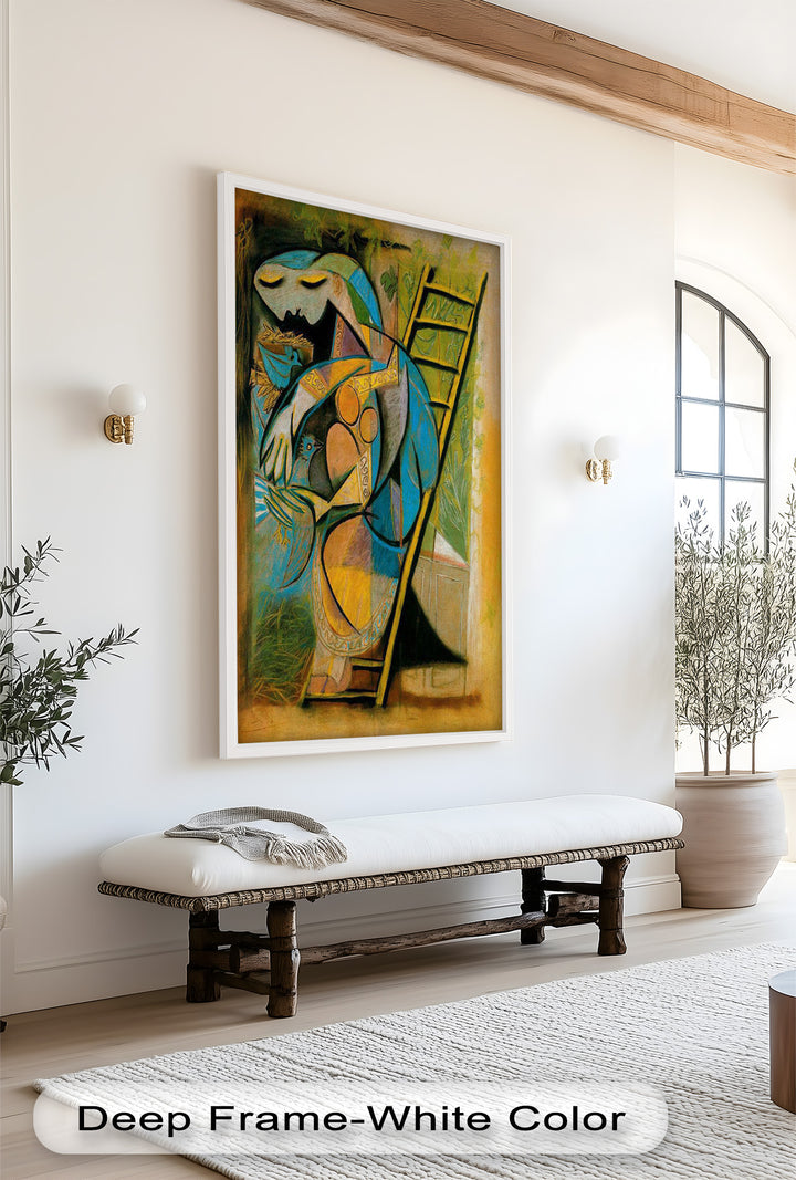 Nest of Peace – Symbolic Cubist Oil Painting