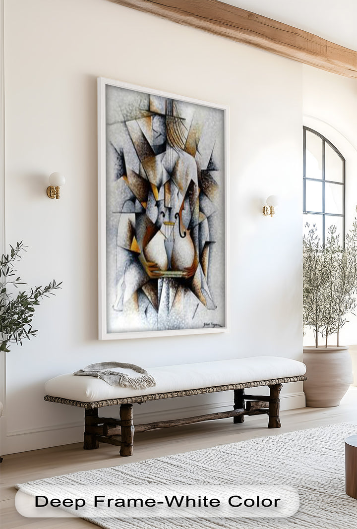 Cubist Nude with Violin - Picasso Oil Painting