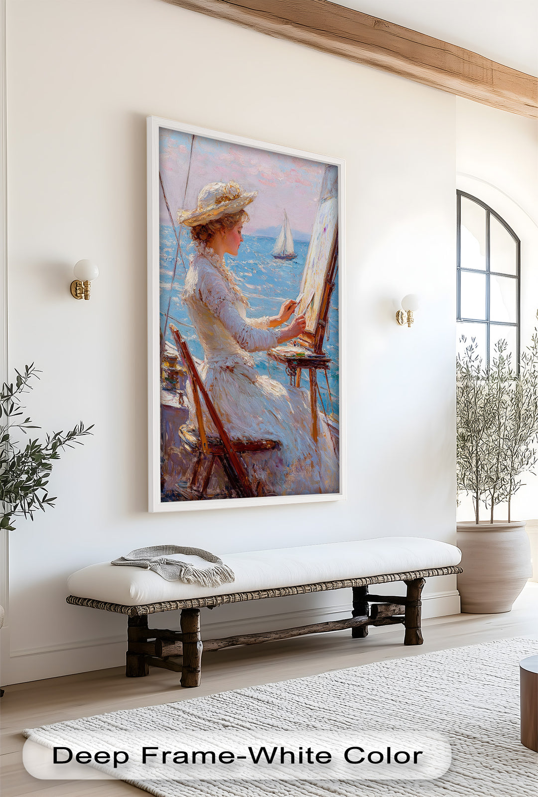 Seaside Muse – Impressionist Oil Painting