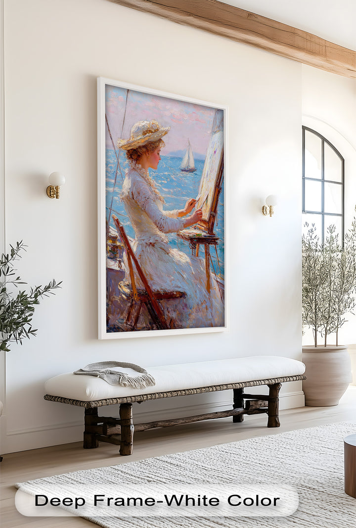 Seaside Muse – Impressionist Oil Painting