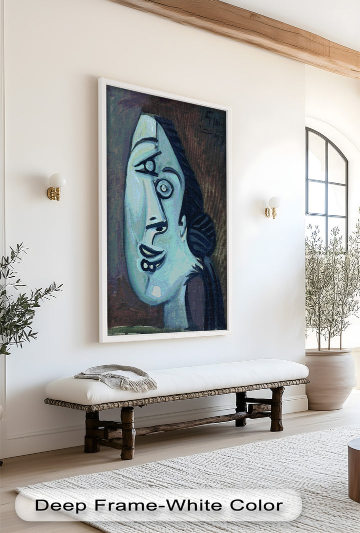 Twilight Gaze – Surreal Blue Picasso Oil Painting