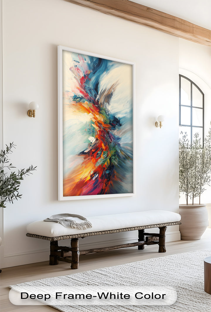 Eruption der Farbe – Dynamisches abstraktes Energie-Ölgemälde