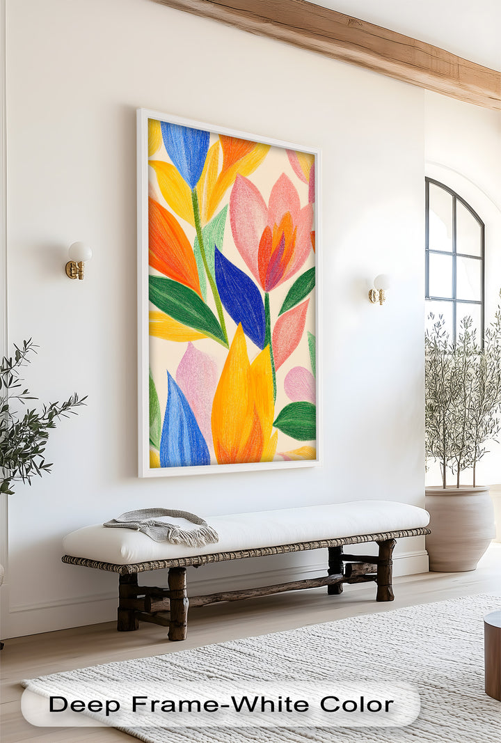 Whimsical Garden – Abstract Botanical Oil Painting