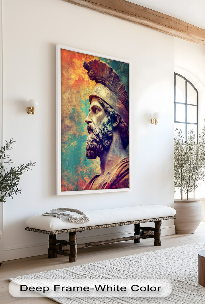 Greek Hero Bust - Mythology Oil Painting