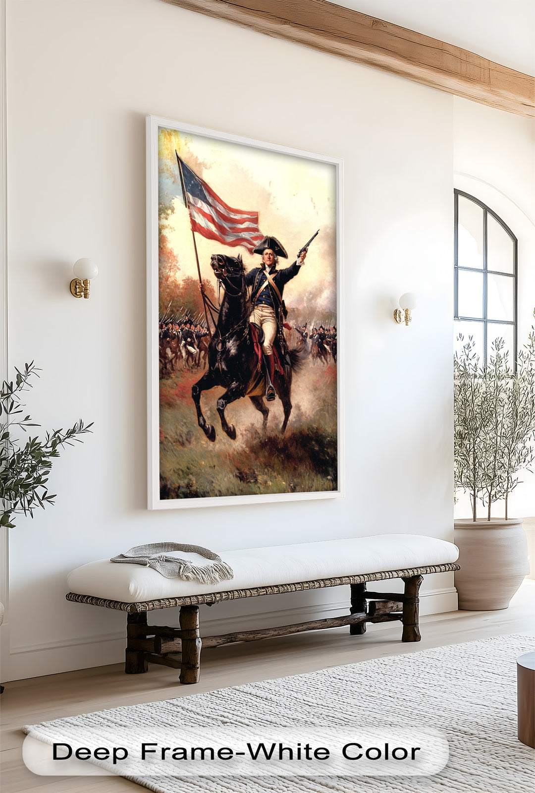 Charge of Freedom – Revolutionary Commander Oil Painting
