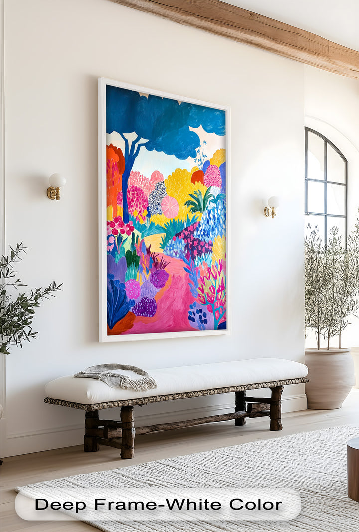 Vibrant Fauvist Garden – Expressive Nature Oil Painting