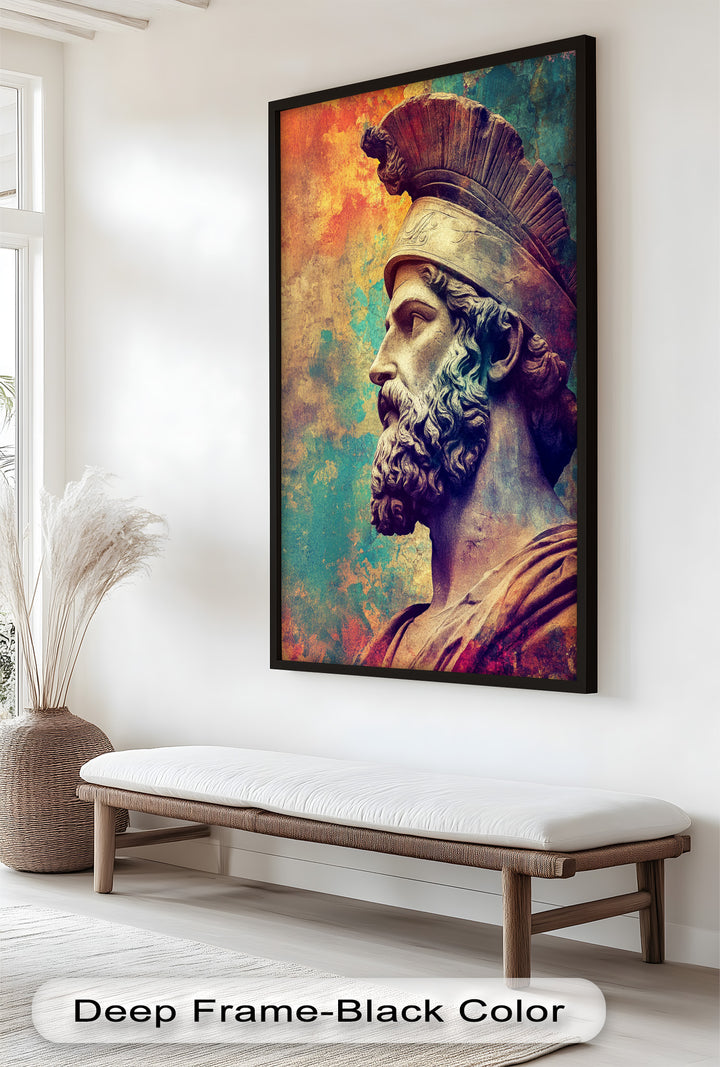 Greek Hero Bust - Mythology Oil Painting