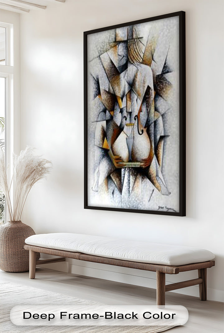 Cubist Nude with Violin - Picasso Oil Painting