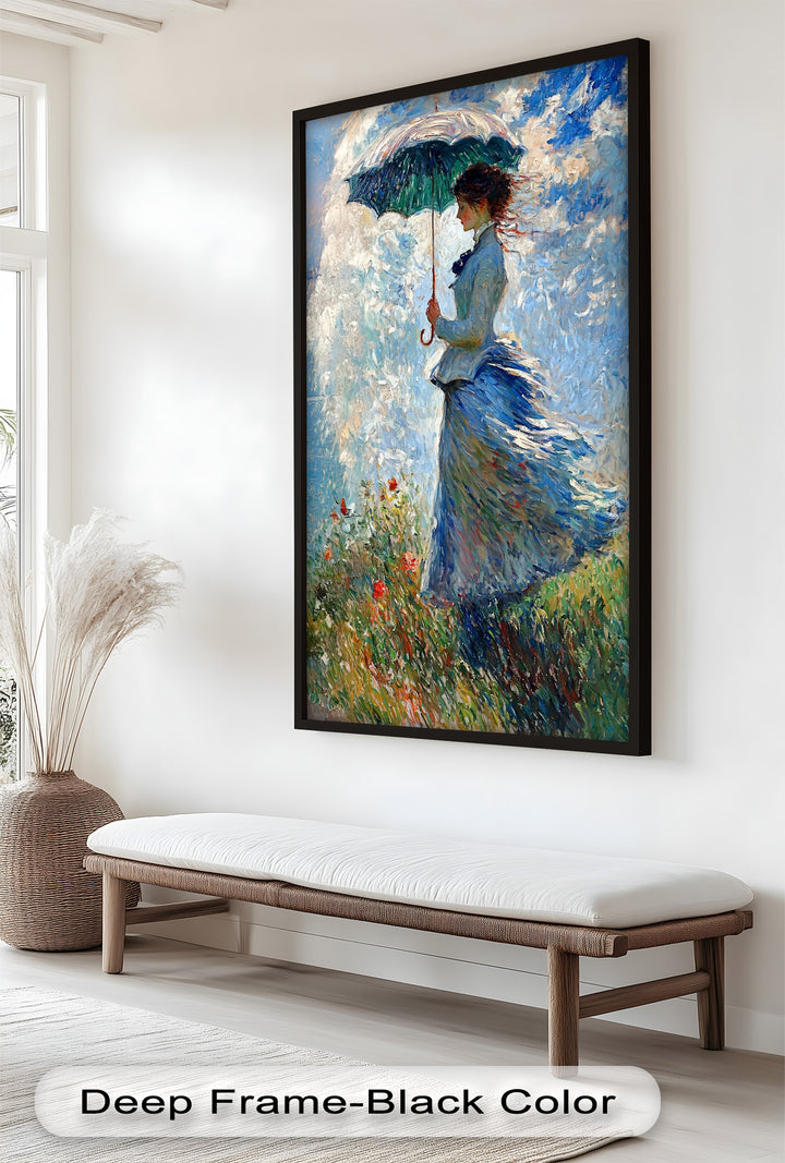 Lady in the Breeze – Impressionist Oil Painting