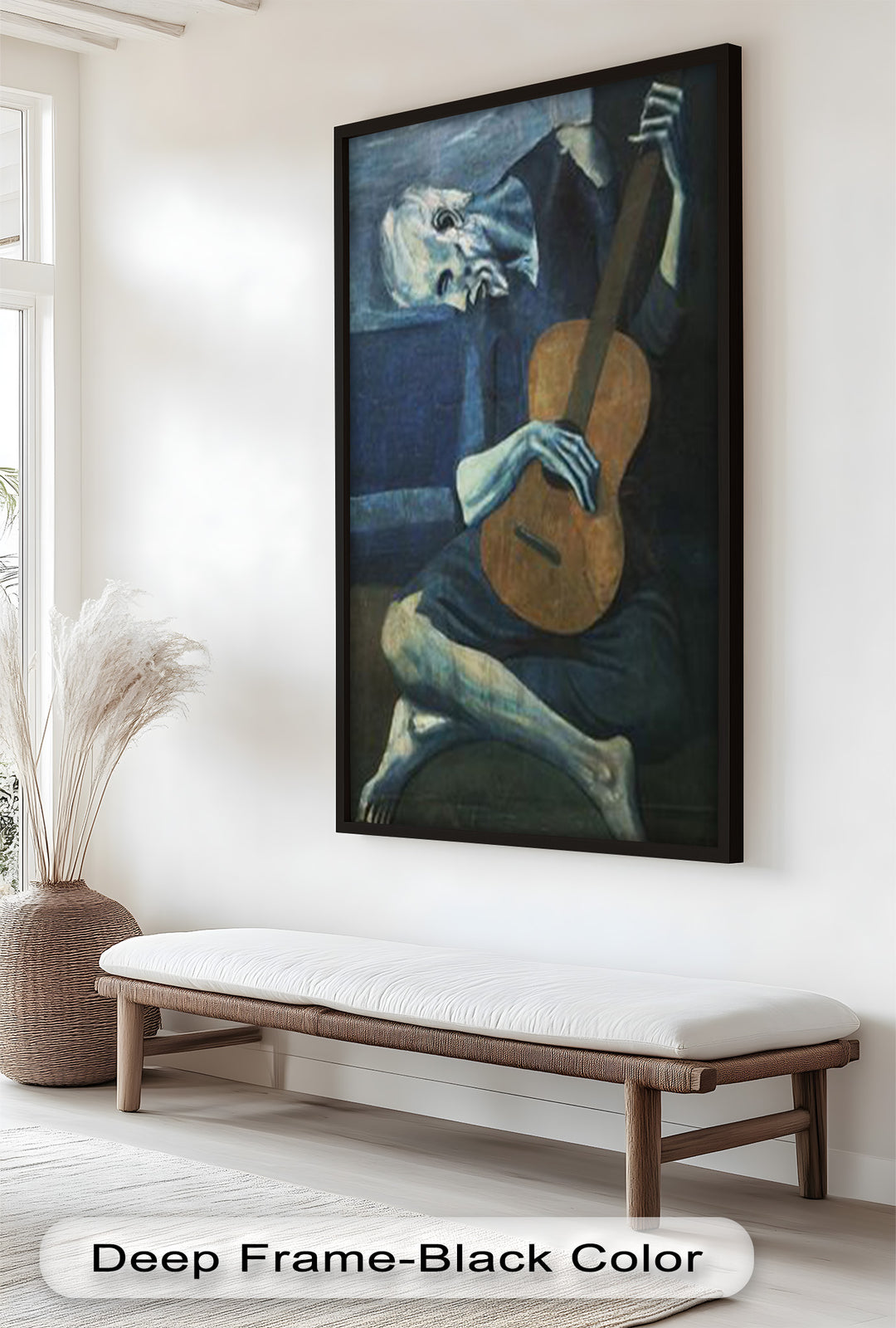 The Old Guitarist – Blue Period Melancholy Oil Painting