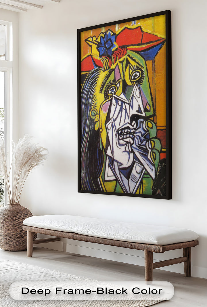Schreie in Farbe – Emotionales expressionistisches kubistisches Ölgemälde