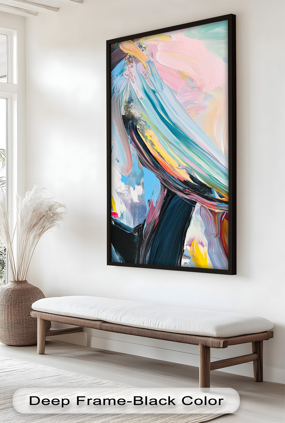 Electric Dreams – Abstraktes Ölgemälde mit lebendigem Wirbel