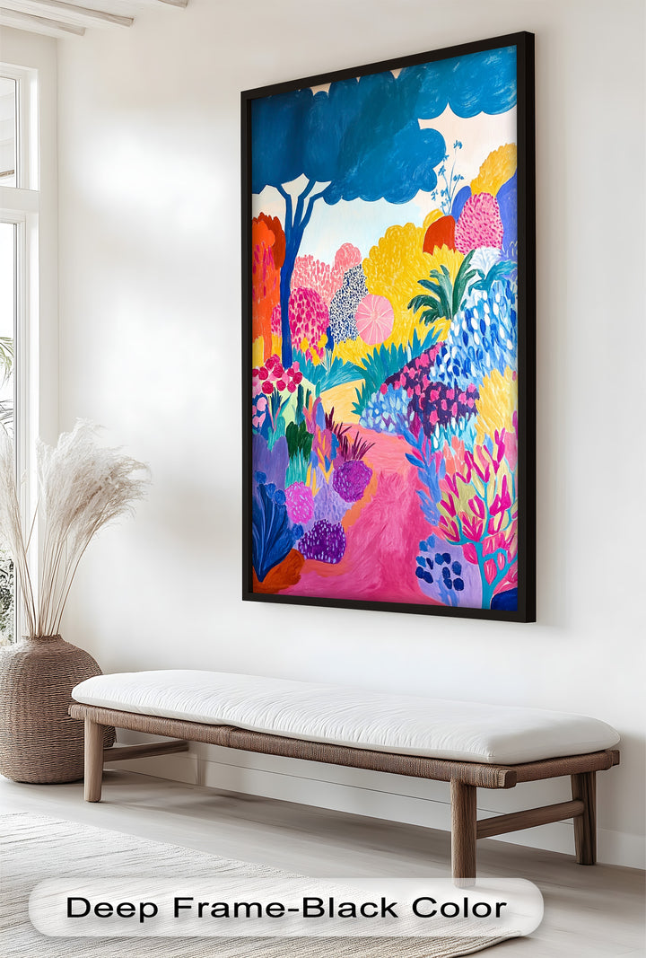 Vibrant Fauvist Garden – Expressive Nature Oil Painting