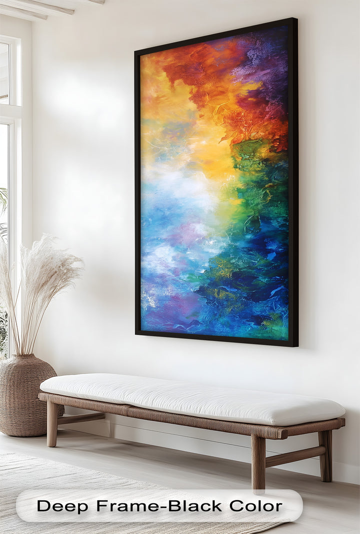 Celestial Vortex – Dreamlike Color Fade Abstract Oil Painting