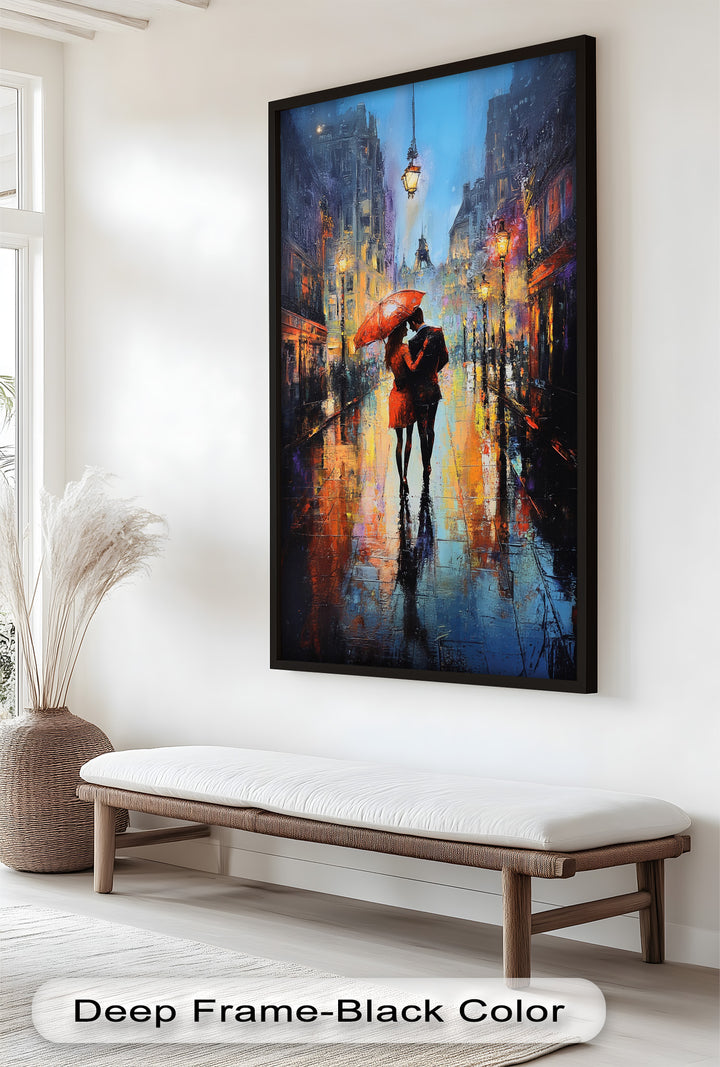Parisian Embrace – Love Oil Painting