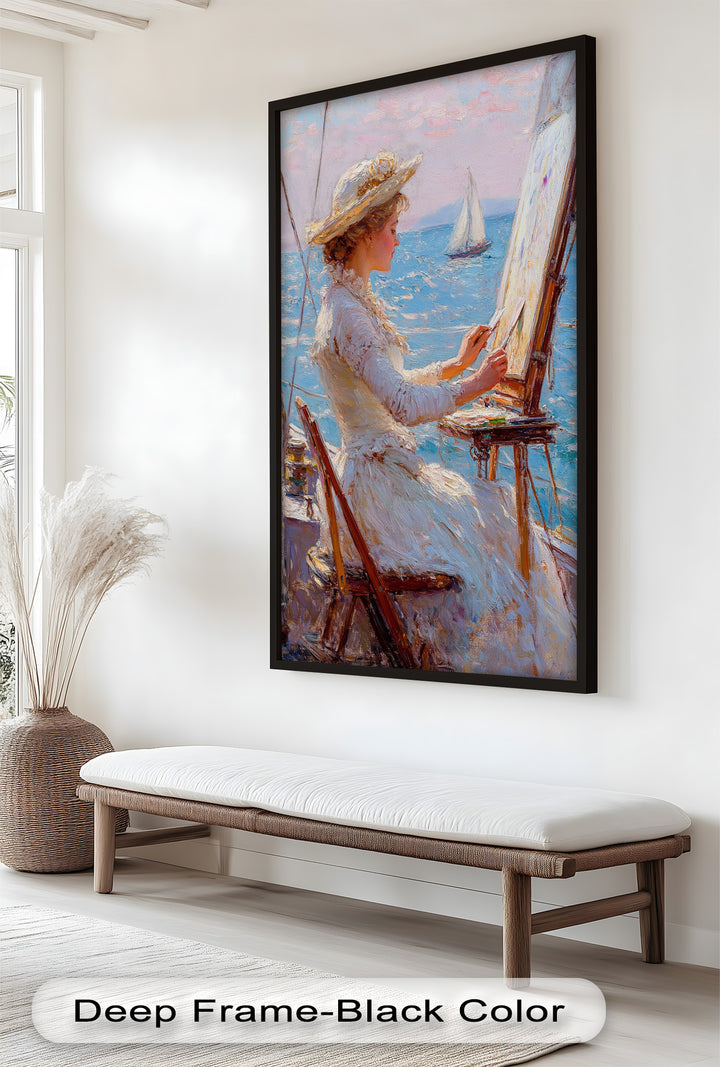 Seaside Muse – Impressionist Oil Painting