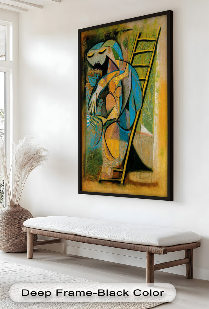 Nest of Peace – Symbolic Cubist Oil Painting