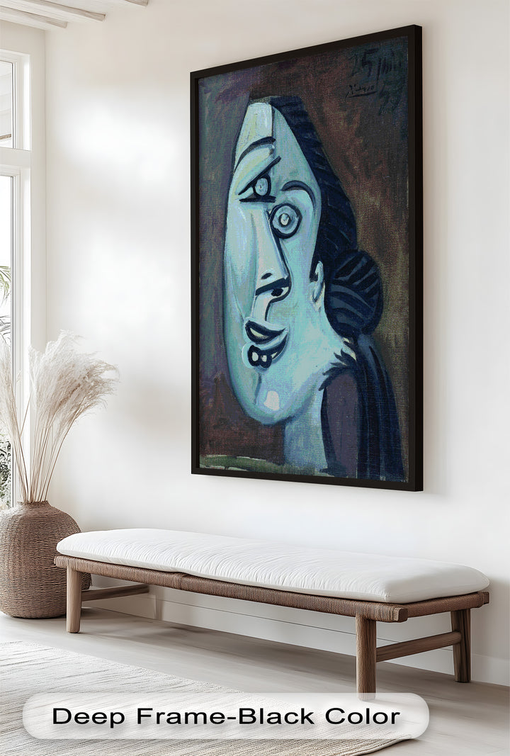 Twilight Gaze – Surreal Blue Picasso Oil Painting