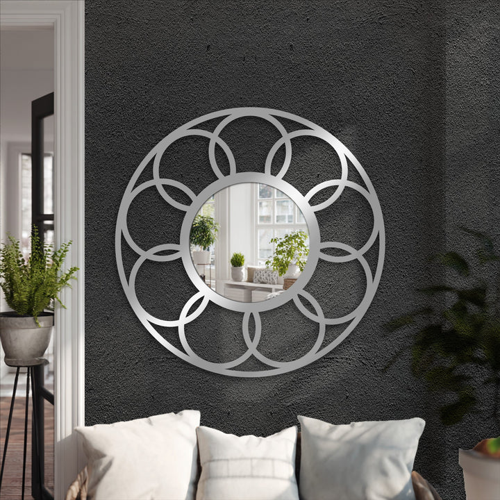 contemporary black floor mirror