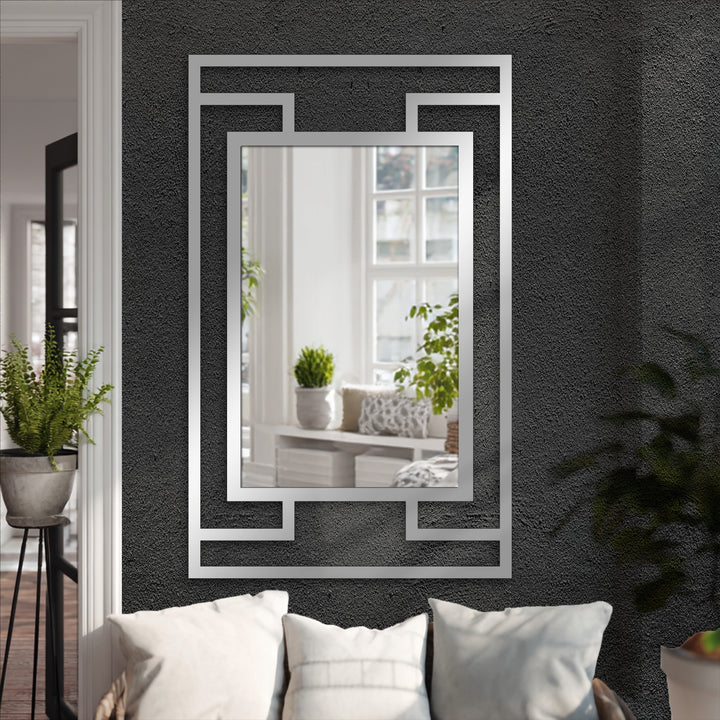 layered frame metal mirror design